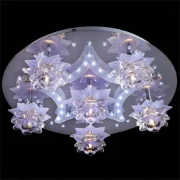 Потолочная люстра Eurosvet 5352/6 хром/белый-синий+красный+фиолетовый