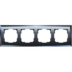 Рамка на 4 поста Werkel Diamant черный W0041208 4690389158841