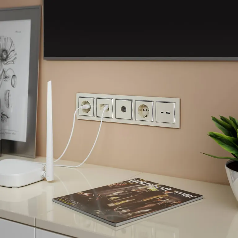 Рамка на 5 постов Werkel Snabb слоновая кость/хром W0051903 4690389161018 в Нижнем Новгороде