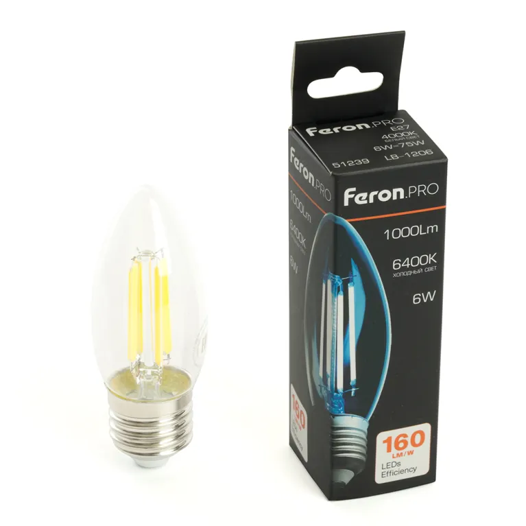 Светодиодная лампа Feron LB-1206 E27 6W 6400K 51240 в Нижнем Новгороде