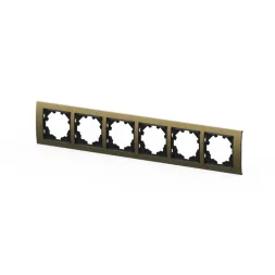 Рамка шестиместная ELBI Zena Platin 500-075800-252