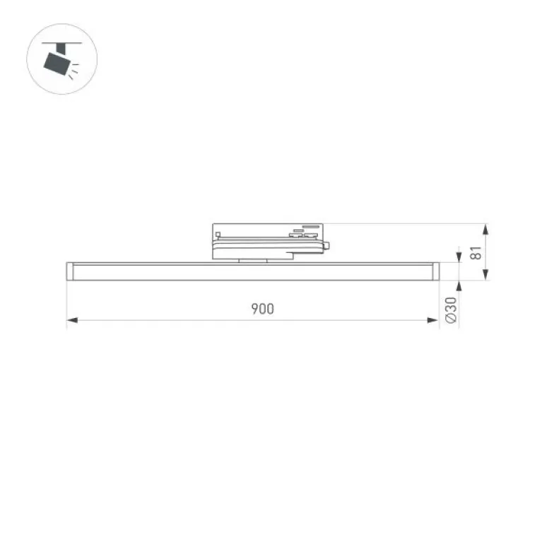 Трековый светодиодный светильник Arlight LGD-Tube-Turn-4TR-L900-30W Warm3000 036293 в Нижнем Новгороде