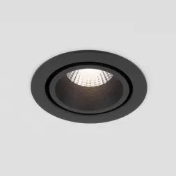 Встраиваемый светодиодный светильник Elektrostandard Nulla 15267/LED 7W 3000K BK/BK черный/черный a0