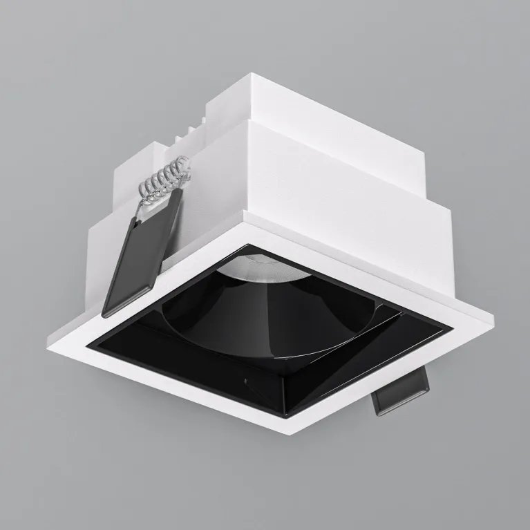 Встраиваемый светодиодный светильник Elektrostandard Quadro 25085/LED 10W 4000K белый/черный жемчуг  в Нижнем Новгороде