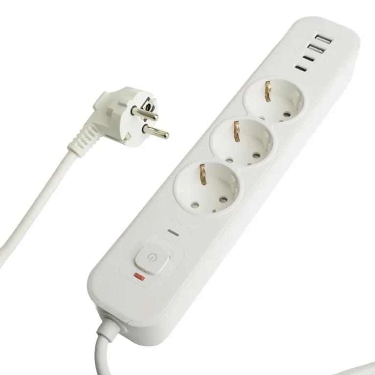 Сетевой фильтр 3-местный с/з и 2 USB-A+2 Type-C 3 Stekker Nova HM21-31-03 50100 в Нижнем Новгороде