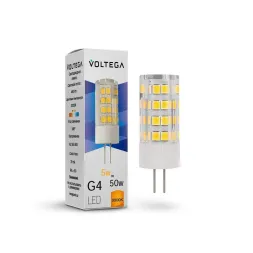 Лампа светодиодная Voltega G4 5W 3000К прозрачная VG9-K3G4warm5W 7183