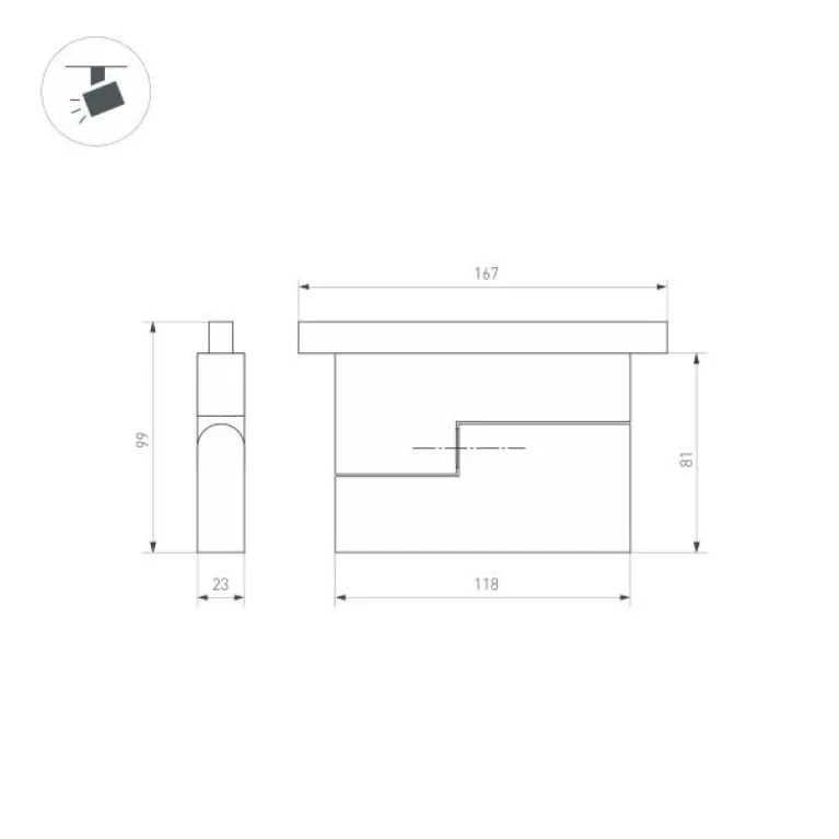 Трековый светодиодный светильник Arlight Mag-Orient-Flat-Fold-S195-6W Day4000 034657(1) в Нижнем Новгороде