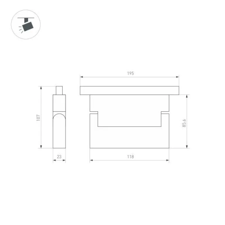 Трековый светодиодный светильник Arlight Mag-Orient-Flat-Fold-S195-6W Warm3000 035854 в Нижнем Новгороде