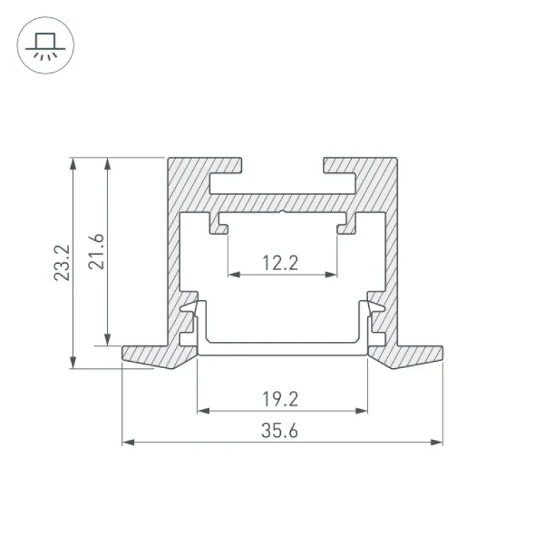 Алюминиевый профиль Arlight SL-Line-3523-F-2500 Black 033738 в Нижнем Новгороде