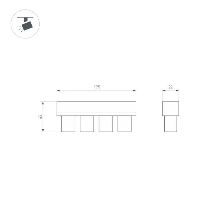Трековый светодиодный светильник Arlight Mag-Orient-Krater-L195-12W Day4000 035580 в Нижнем Новгороде