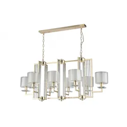 Подвесная люстра Crystal Lux NICOLAS SP8 L1000 GOLD/WHITE