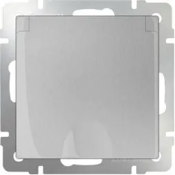Розетка с заземлением с защитной крышкой и шторками WL06-SKGSC-01-IP44 4690389053917