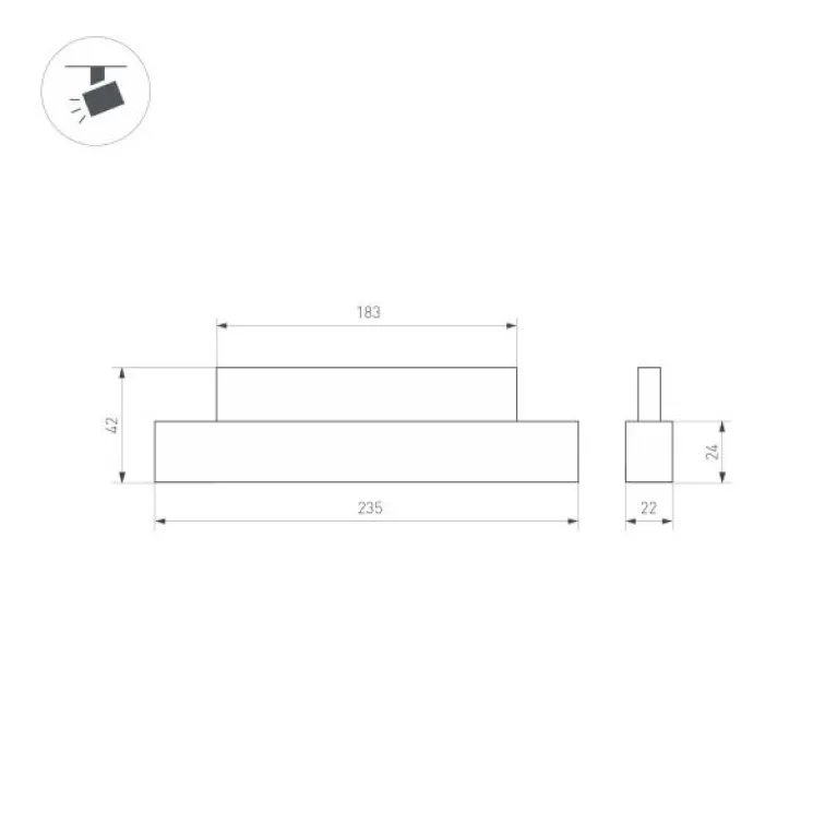 Трековый светодиодный светильник Arlight Mag-Orient-Laser-L235-8W Warm3000 035846 в Нижнем Новгороде