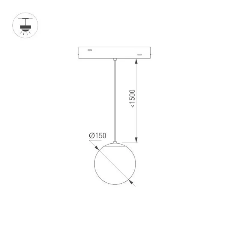 Трековый светодиодный светильник Arlight Mag-Orient-Sfero-Hang-R150-10W Day4000 035759 в Нижнем Новгороде