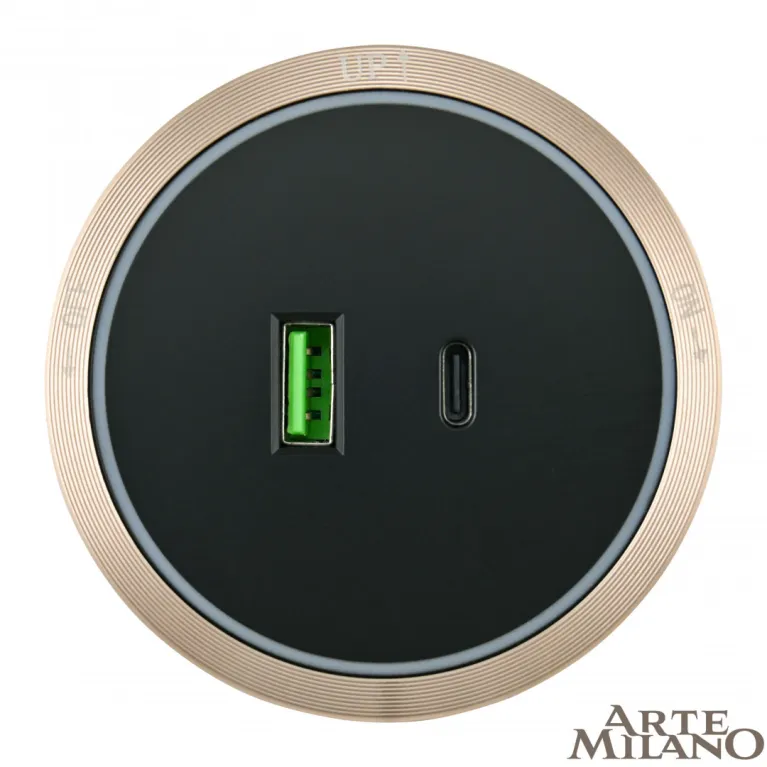 Трековая розетка Arte Milano Am-track-sockets 380066TS LED/USB-Type-C Gold в Нижнем Новгороде