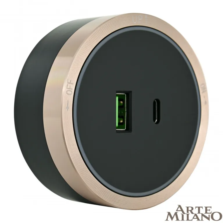 Трековая розетка Arte Milano Am-track-sockets 380066TS LED/USB-Type-C Gold в Нижнем Новгороде