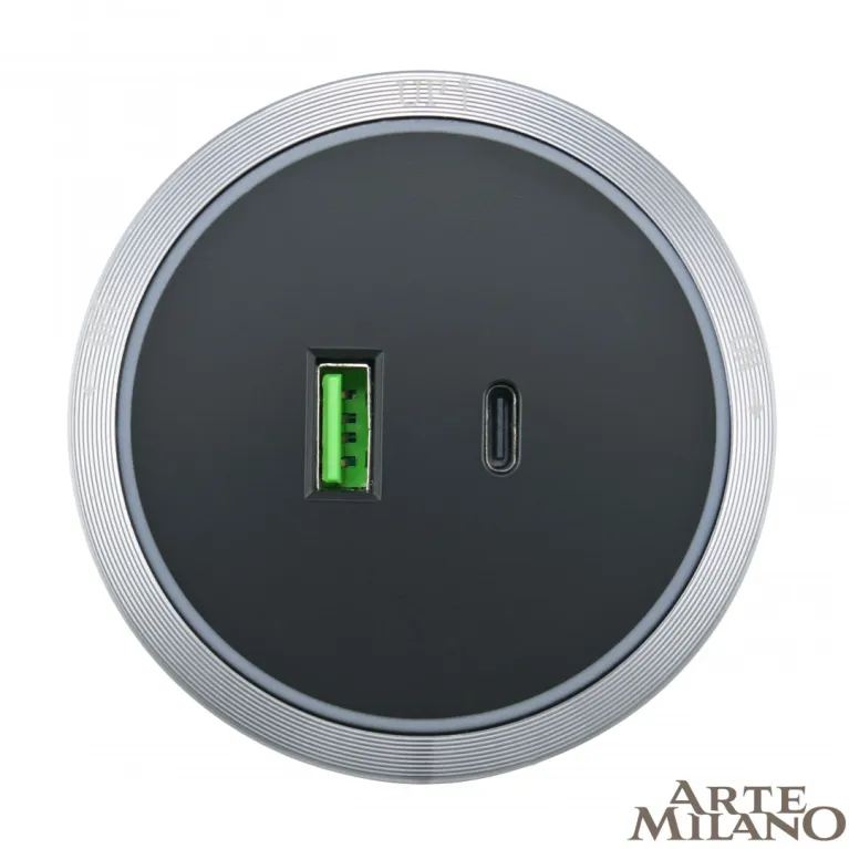 Трековая розетка Arte Milano Am-track-sockets 380066TS LED/USB-Type-C Grey в Нижнем Новгороде