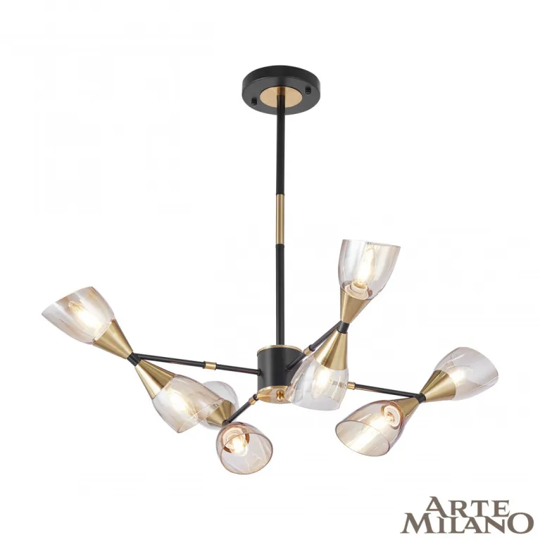 Люстра на штанге Arte Milano Neapolis 276708/8 BK/GD в Нижнем Новгороде