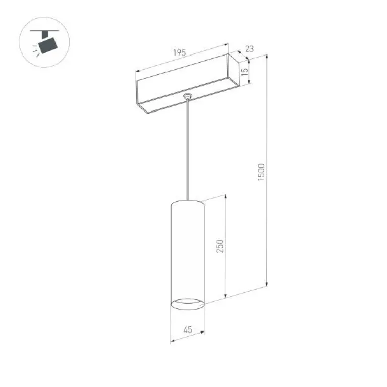 Трековый светодиодный светильник Arlight Mag-Orient-Spot-Hang-R45-12W Warm3000 035714 в Нижнем Новгороде