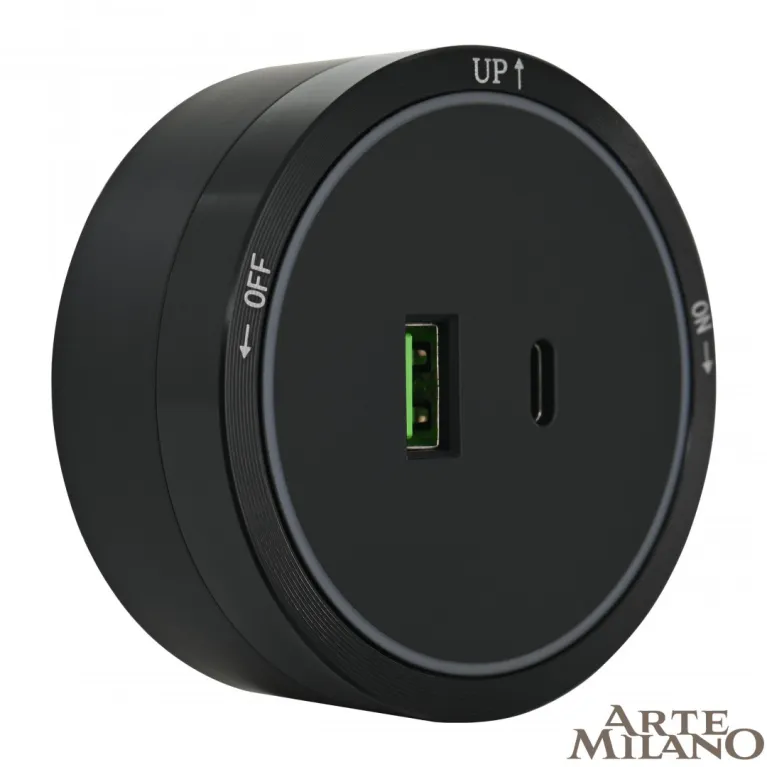 Трековая розетка Arte Milano Am-track-sockets 380066TS LED/USB-Type-C Black в Нижнем Новгороде