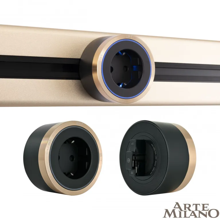 Трековая розетка Arte Milano Am-track-sockets 380066TS LED/ES Gold в Нижнем Новгороде