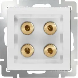 Акустическая розетка х4 белая WL01-AUDIOx4 4690389059155