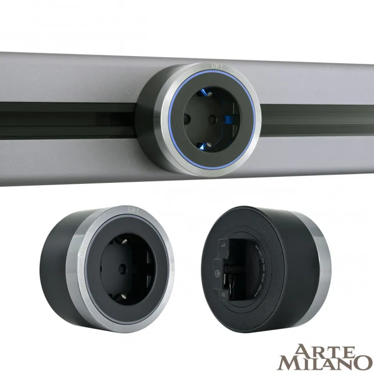 Трековая розетка Arte Milano Am-track-sockets 380066TS LED/ES Grey в Нижнем Новгороде