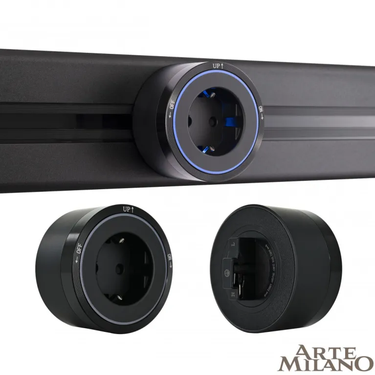 Трековая розетка Arte Milano Am-track-sockets 380066TS LED/ES Black в Нижнем Новгороде