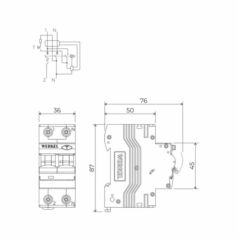 Дифференциальный автомат Werkel 1P+N 16A 30mА 6kА АC W922P166 4690389193224 в Нижнем Новгороде