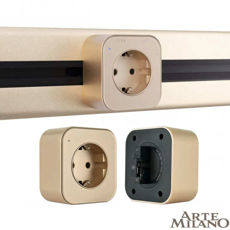 Трековая розетка Arte Milano Am-track-sockets 380022TS/ES Gold в Нижнем Новгороде