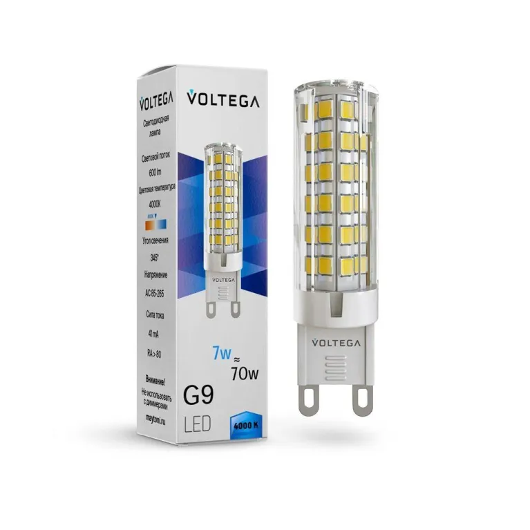 Лампа светодиодная Voltega G9 7W 4000К прозрачная VG9-K3G9cold7W 7188 в Нижнем Новгороде