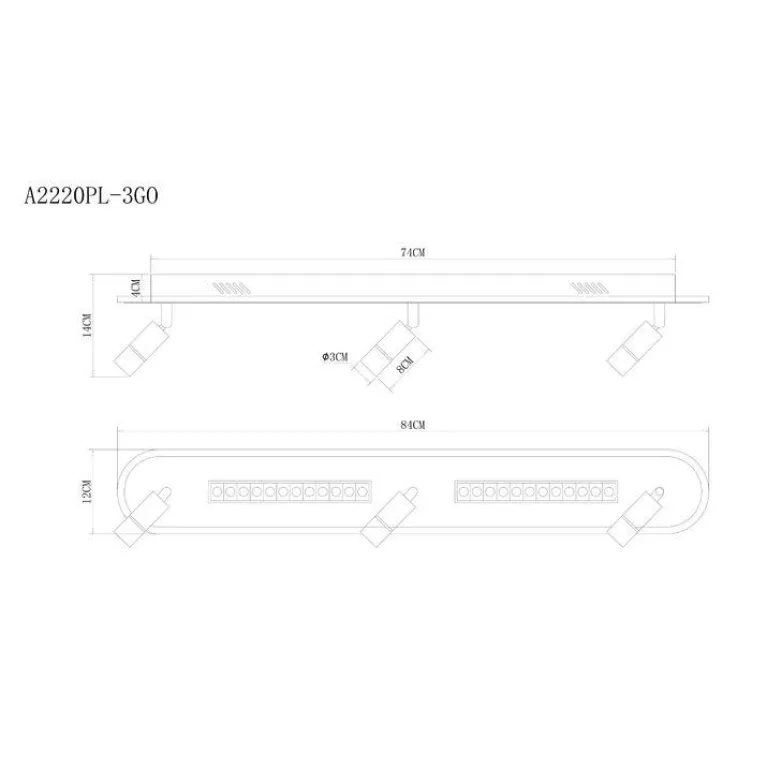 Светодиодный спот Arte Lamp Pisces A2220PL-3GO в Нижнем Новгороде