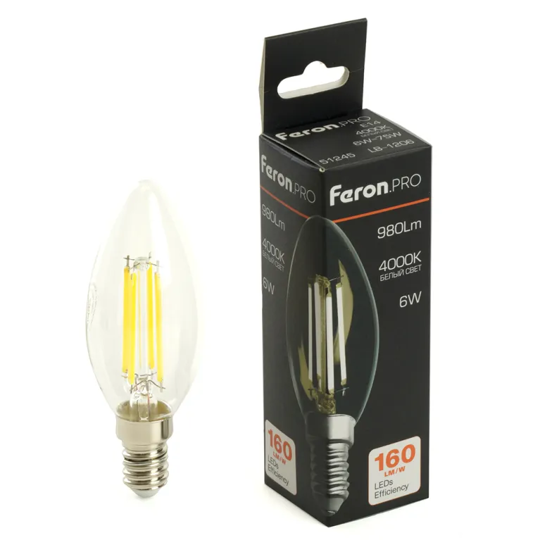 Светодиодная лампа Feron LB-1206 E14 6W 4000K 51245 в Нижнем Новгороде
