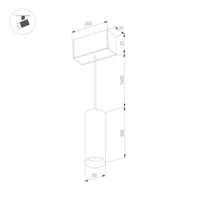 Трековый светодиодный светильник Arlight Mag-Spot-Hang-25-R30-5W Day4000 034245 в Нижнем Новгороде