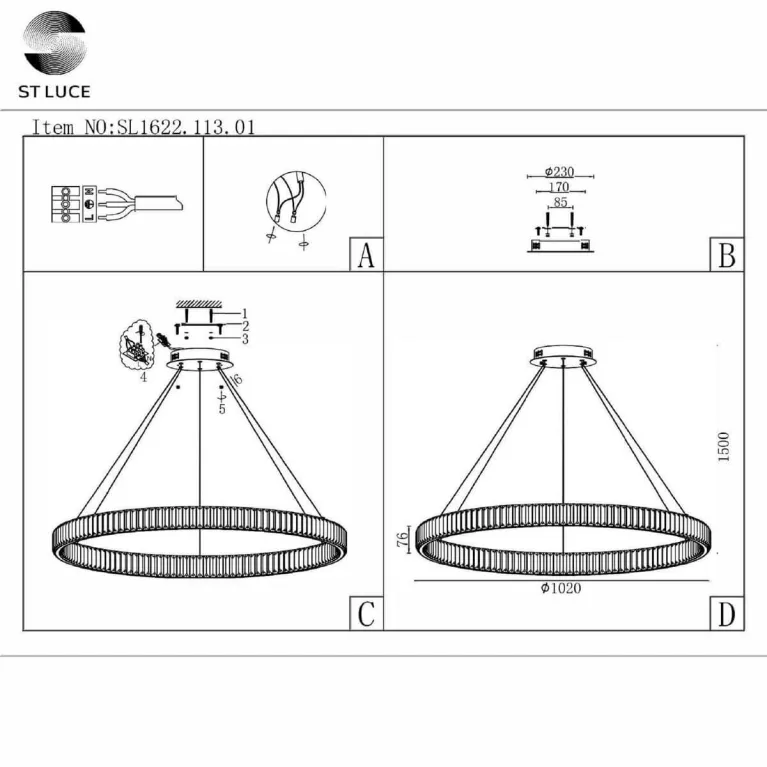 Подвесная люстра ST Luce SL1622.113.01 в Нижнем Новгороде