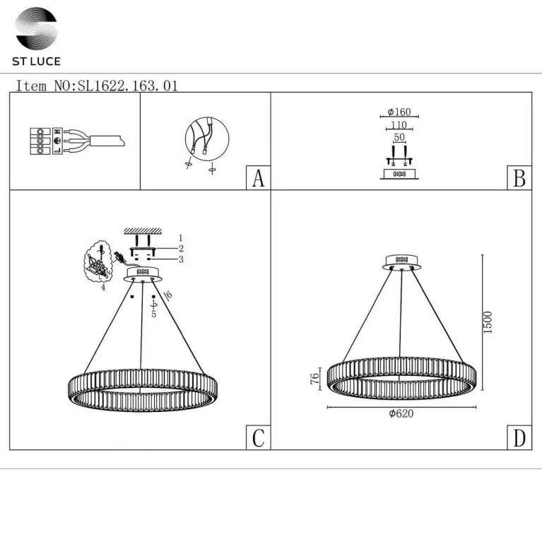 Подвесная люстра ST Luce SL1622.163.01 в Нижнем Новгороде