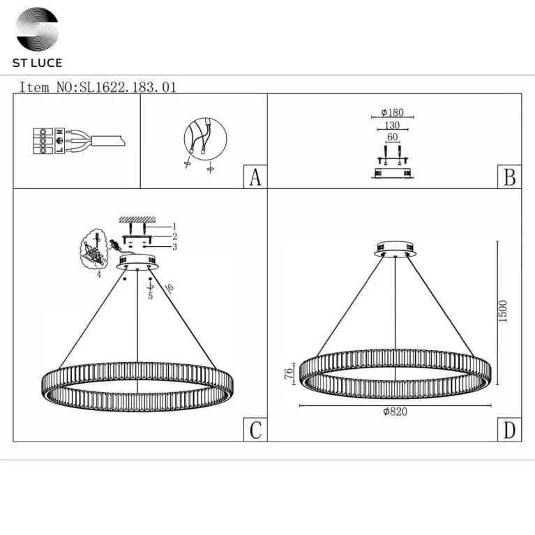 Подвесная люстра ST Luce SL1622.183.01 в Нижнем Новгороде