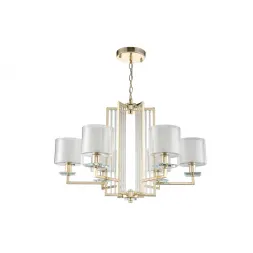 Подвесная люстра Crystal Lux NICOLAS SP-PL6 GOLD/WHITE