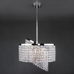 Подвесная люстра Eurosvet 10090/5 хром/прозрачный хрусталь Strotskis
