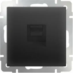 Телефонная розетка RJ-11 черный матовый WL08-RJ-11 4690389054242