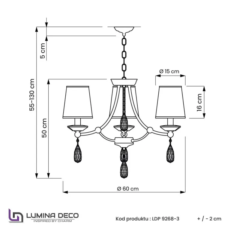 Подвесная люстра Lumina Deco Dominni LDP 9268-3 CHR в Нижнем Новгороде