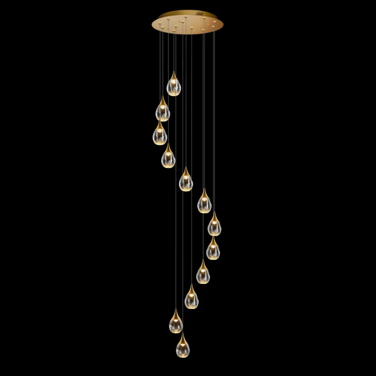 Каскадная люстра Delight Collection Stilla MD24001004-12A gold/clear в Нижнем Новгороде