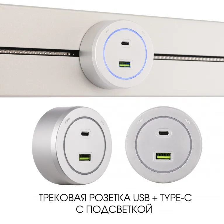 Трековая розетка Arte Milano Am-track-sockets-39 399731TS/USB-Type-C Silver в Нижнем Новгороде