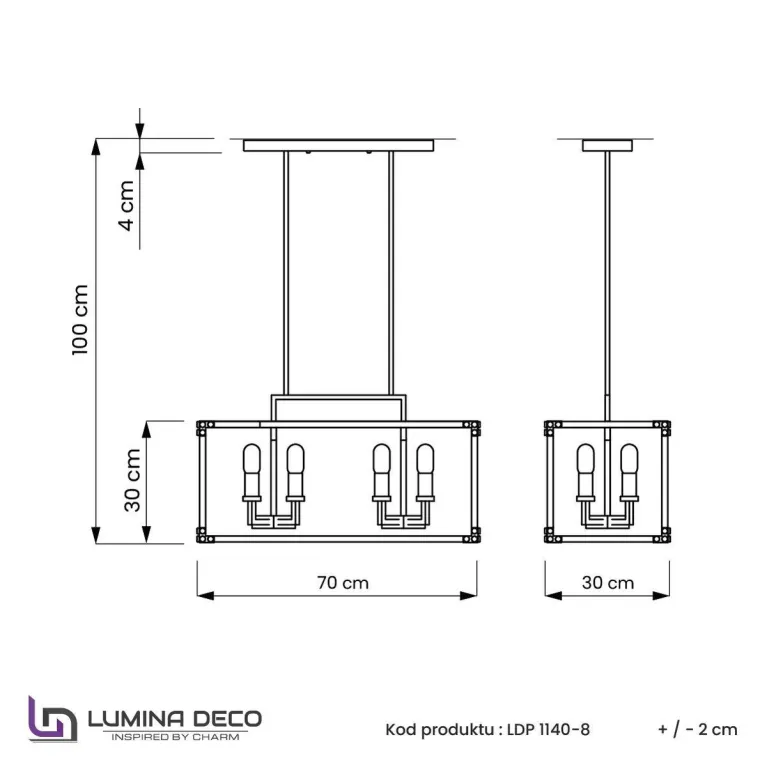 Подвесная люстра Lumina Deco Waldorf LDP 1140-8 BK+MD в Нижнем Новгороде