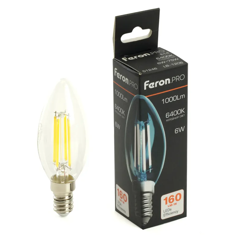 Светодиодная лампа Feron LB-1206 E14 6W 6400K 51246 в Нижнем Новгороде