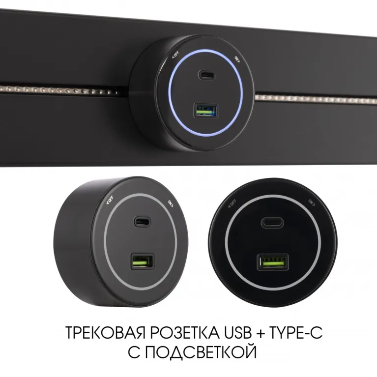 Трековая розетка Arte Milano Am-track-sockets-39 399732TS/USB-Type-C Black в Нижнем Новгороде