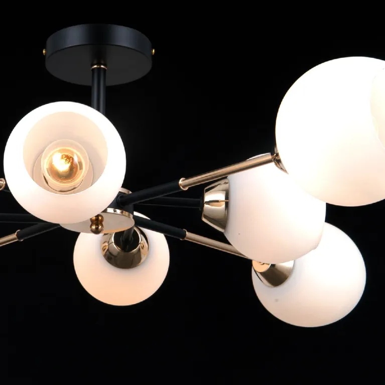 Люстра на штанге Illumico IL0715-8CSQ-24 BK GD LIBRA в Нижнем Новгороде