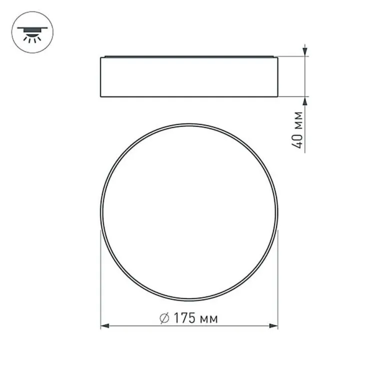 Потолочный светодиодный светильник Arlight SP-Rondo-175A-16W Day White 021777 в Нижнем Новгороде
