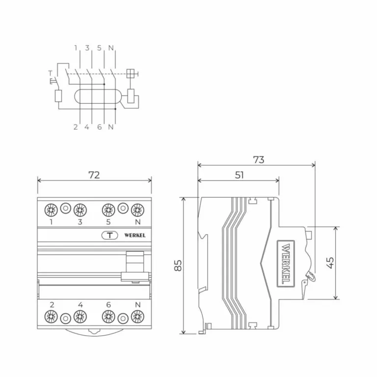 Устройство защитного отключения Werkel 3P+N 40A 30mА АС 6kА W914P406 4690389193170 в Нижнем Новгороде