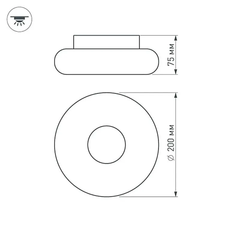 Потолочный светодиодный светильник Arlight Alt-Tor-BB200SW-7W Warm White 021243 в Нижнем Новгороде